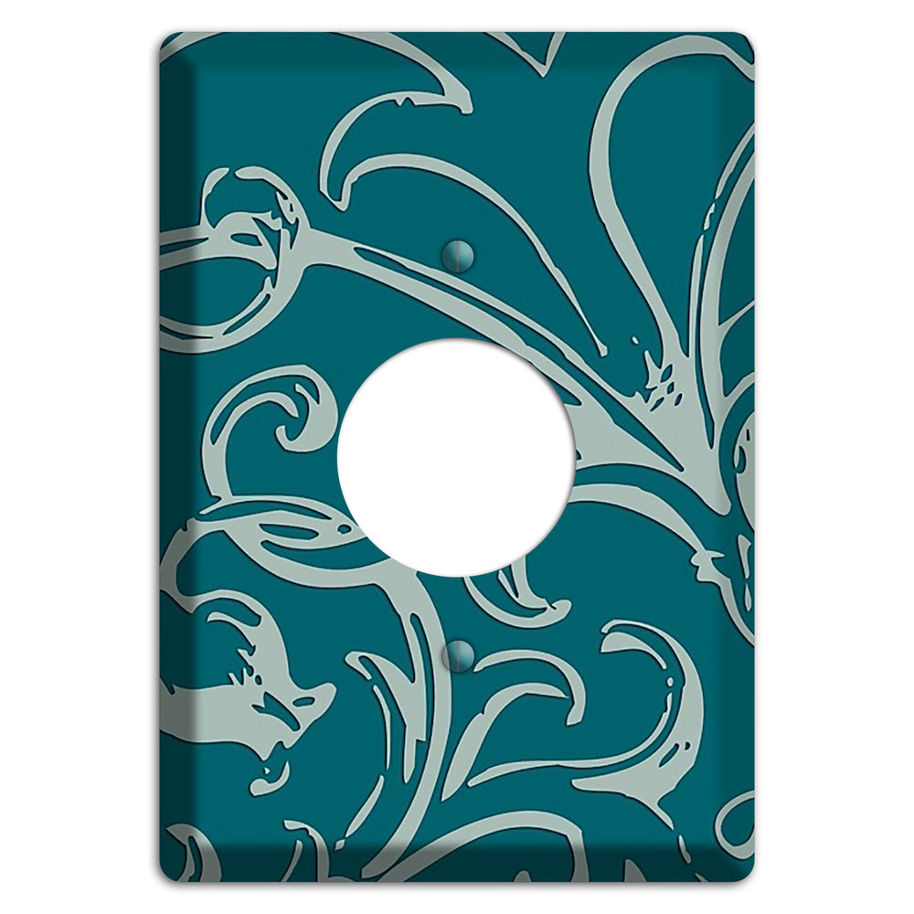 Victorian Teal Single Receptacle Wallplate
