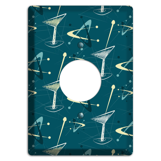 Navy Cocktail Hour Single Receptacle Wallplate