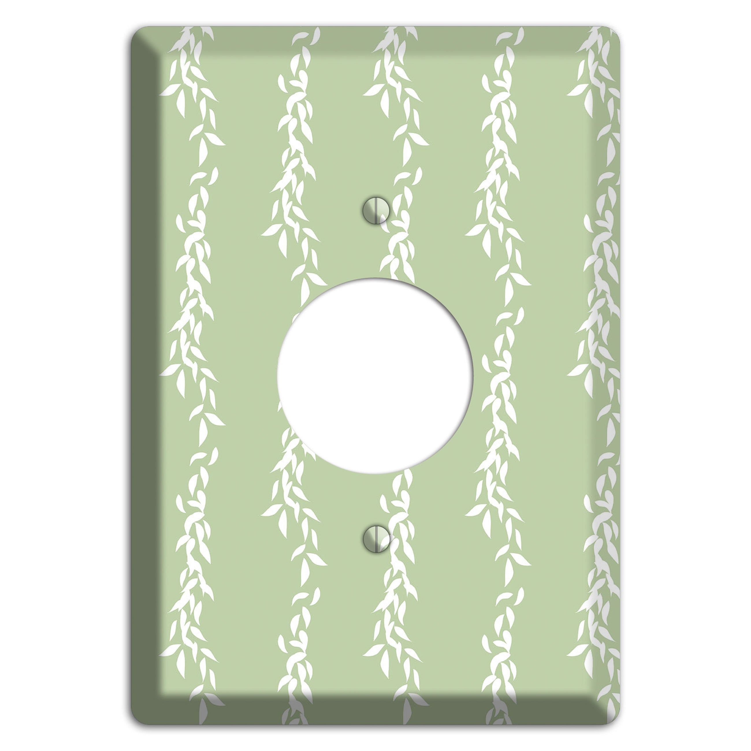 Leaves Style Z Single Receptacle Wallplate