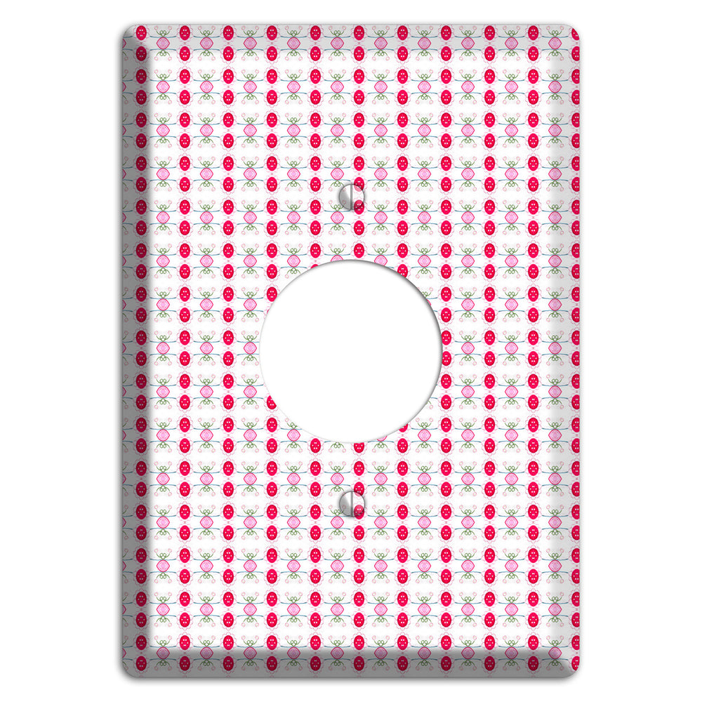 Multi Pink Cartouche Single Receptacle Wallplate