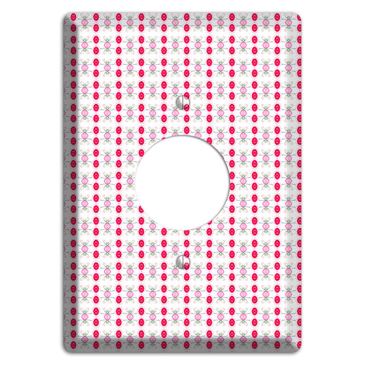 Multi Pink Cartouche Single Receptacle Wallplate