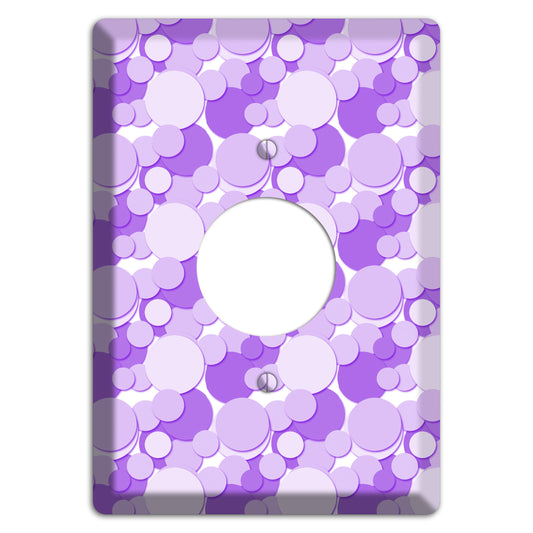 Multi Purple Bubble Dots Single Receptacle Wallplate