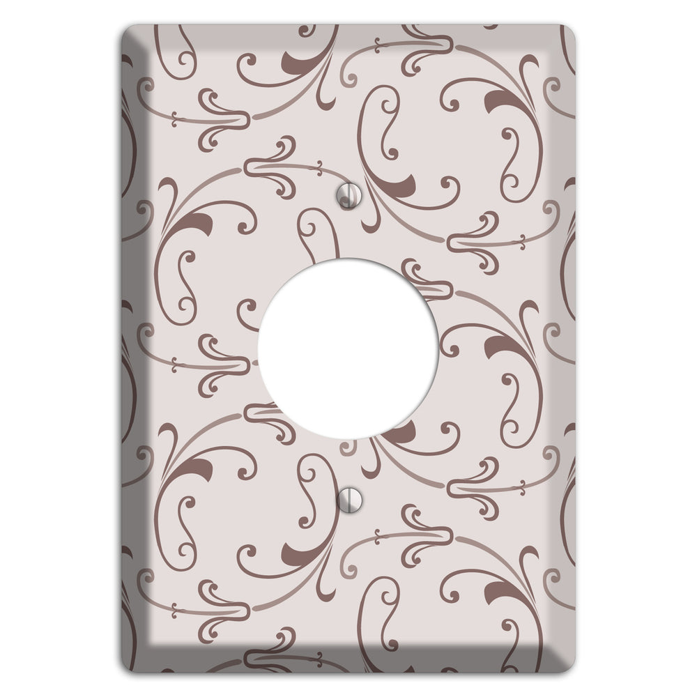 Mauve Victorian Sprig Single Receptacle Wallplate