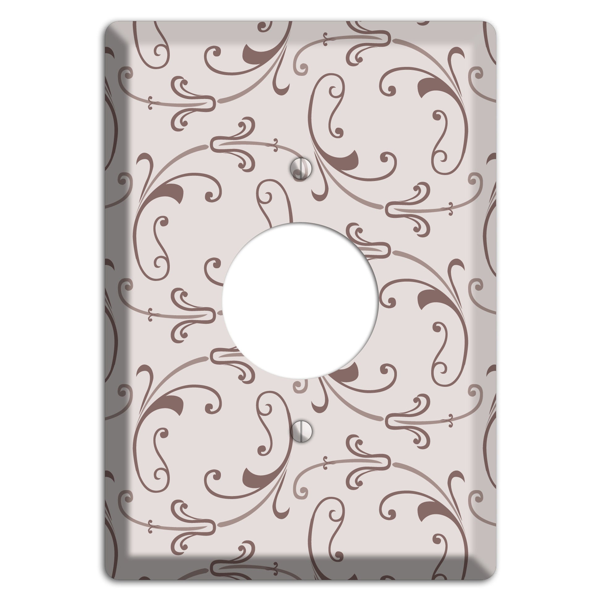 Mauve Victorian Sprig Single Receptacle Wallplate