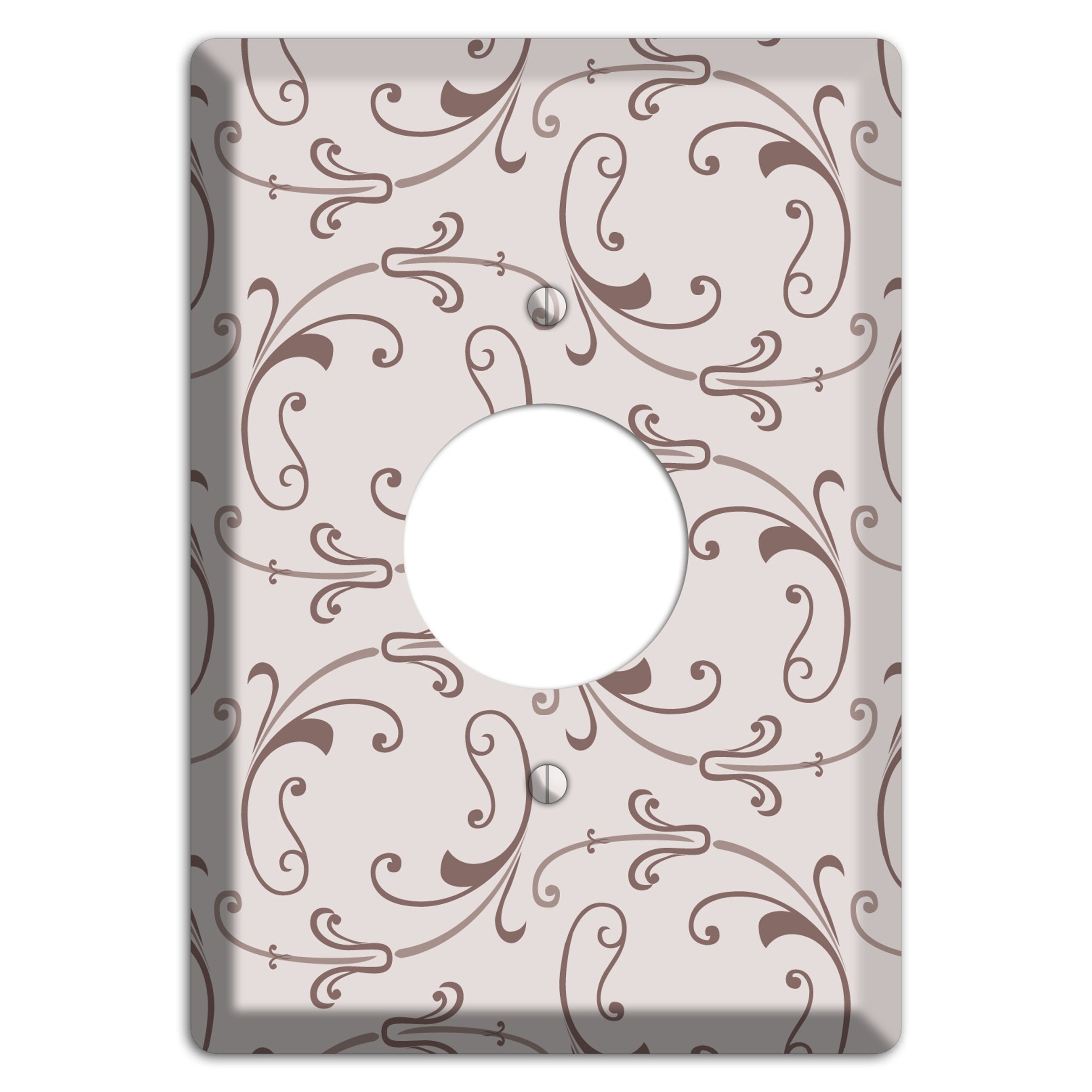 Mauve Victorian Sprig Single Receptacle Wallplate