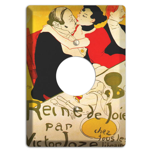 Reine de Joie Vintage Poster Single Receptacle Wallplate