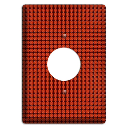 Maroon with Tiled Red Foulard Single Receptacle Wallplate