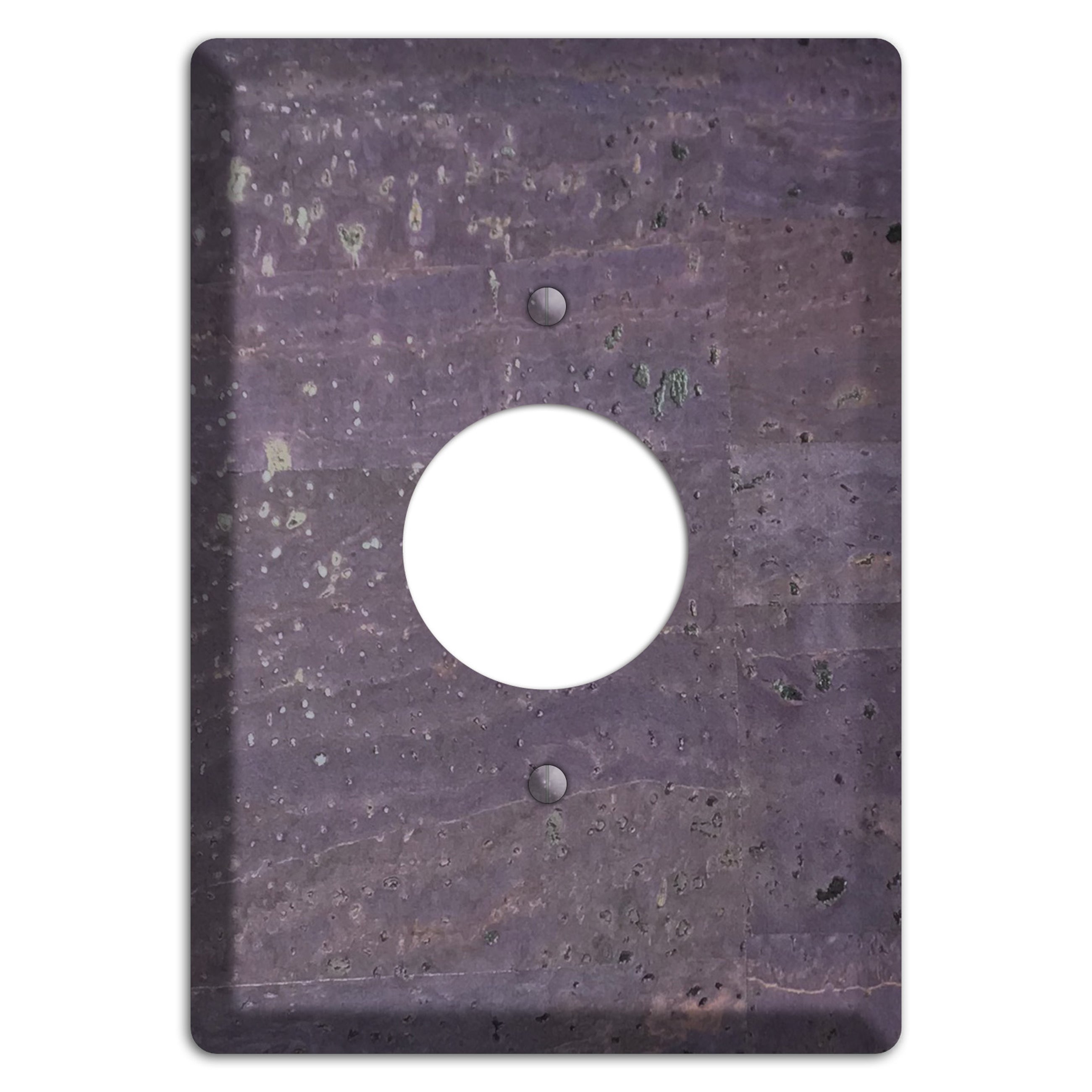 Eggplant Cork Single Receptacle Wallplate