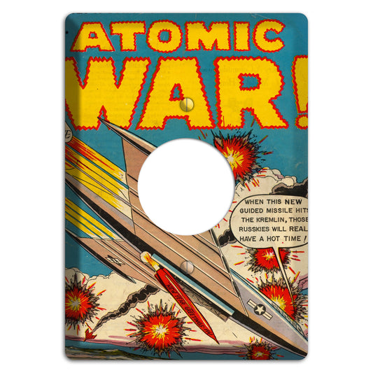 Atomic War 2 Vintage Comics Single Receptacle Wallplate