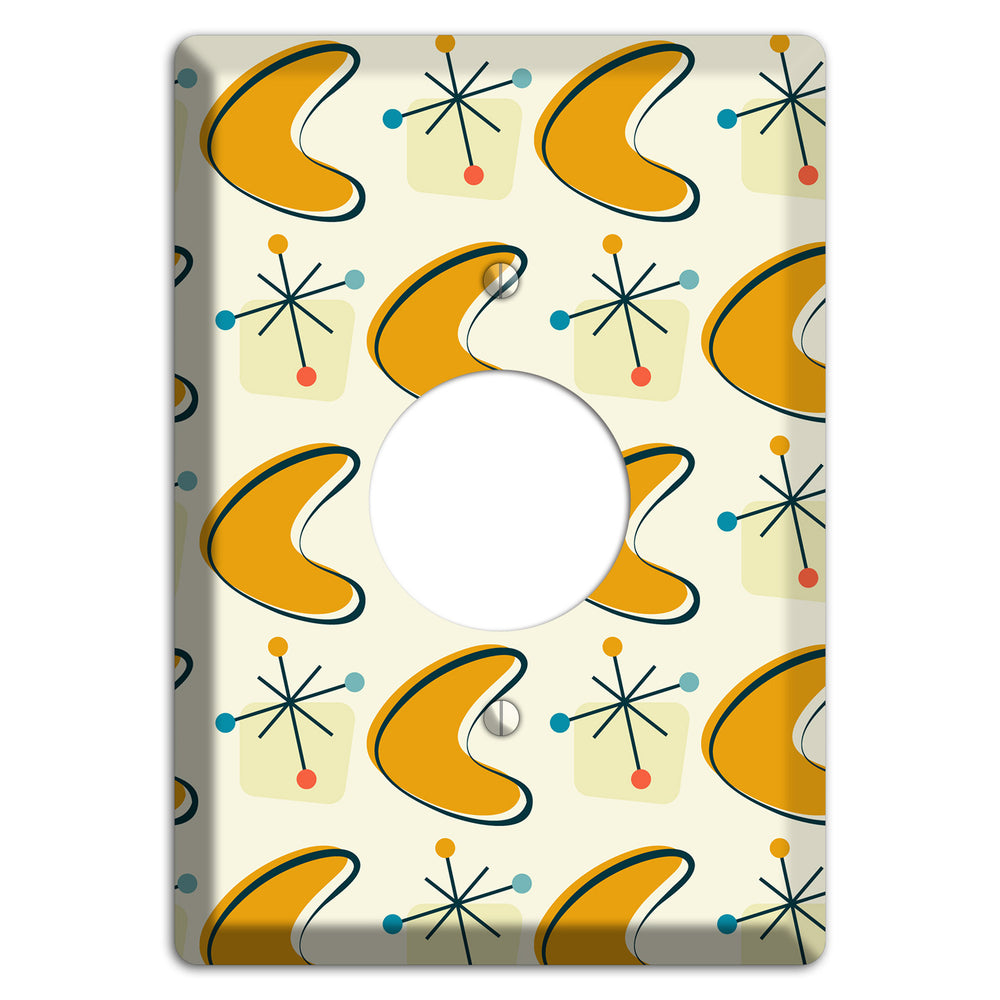 Yellow Boomerang Single Receptacle Wallplate
