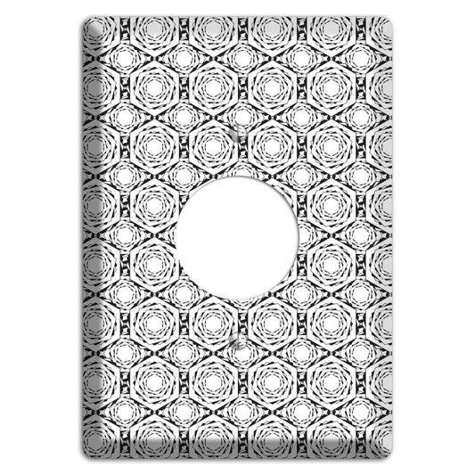 Overlay Hexagon Rotation Repeat Single Receptacle Wallplate