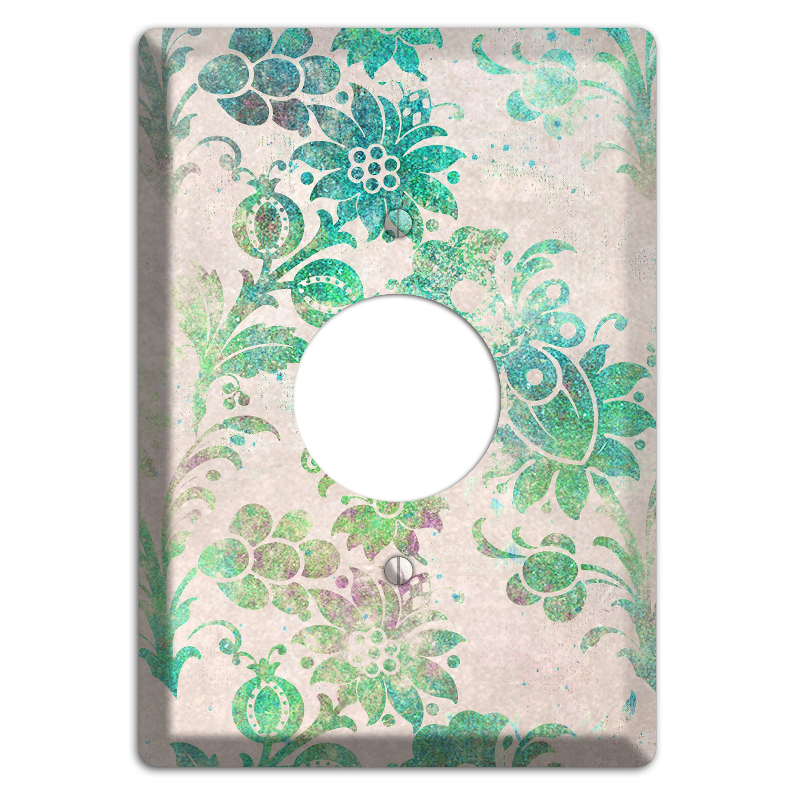 Acapulco Whimsical Damask Single Receptacle Wallplate