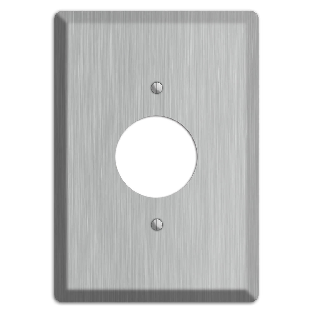 Brushed Stainless Steel Single Receptacle Wallplate