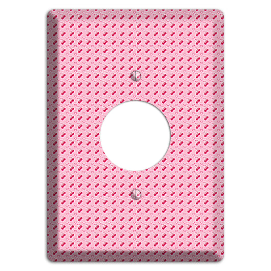 Pink with Cherries Single Receptacle Wallplate