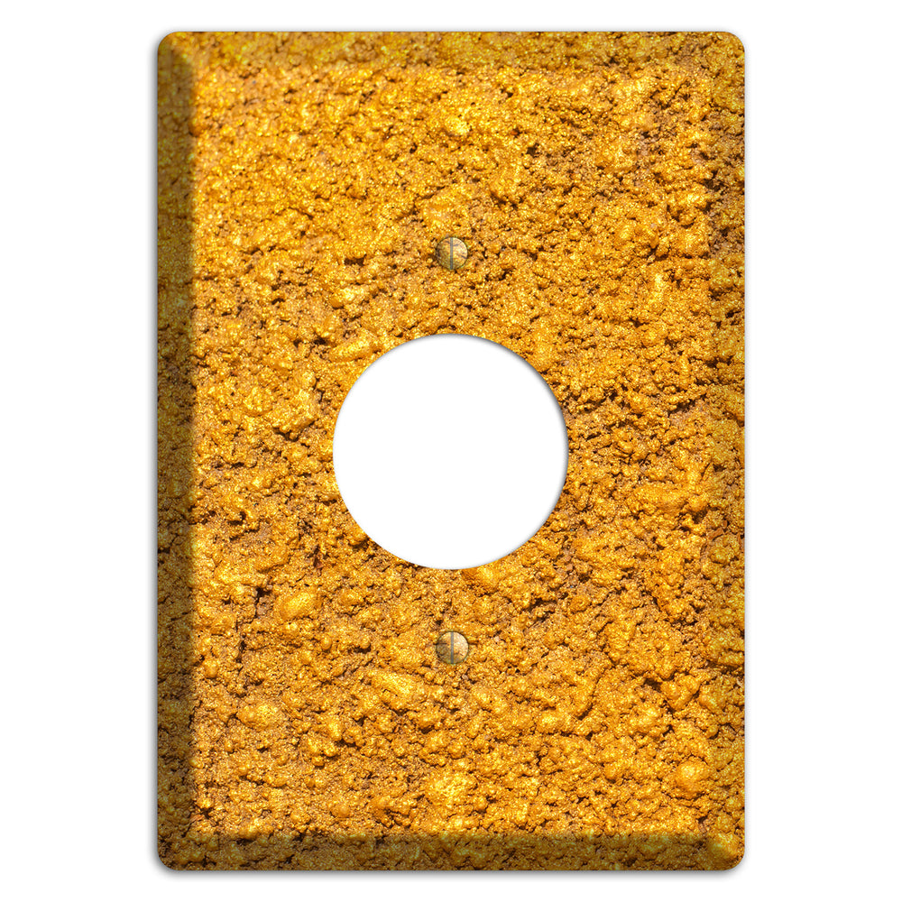 Yellow Textured Concrete Single Receptacle Wallplate
