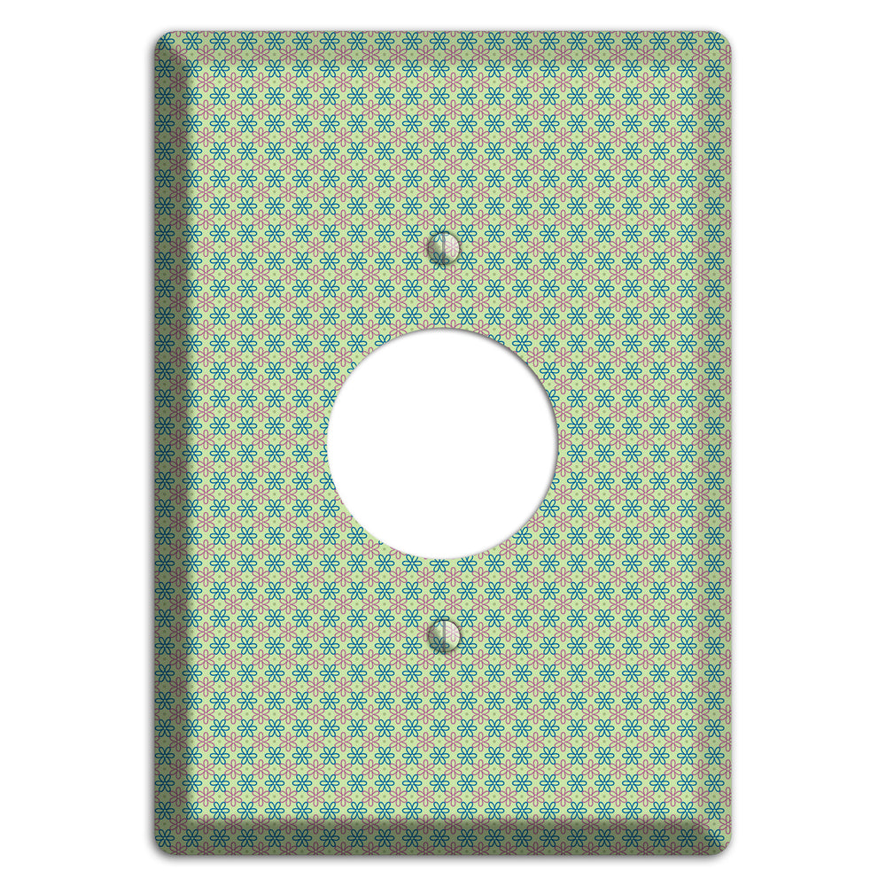 Multi Green Foulard Single Receptacle Wallplate