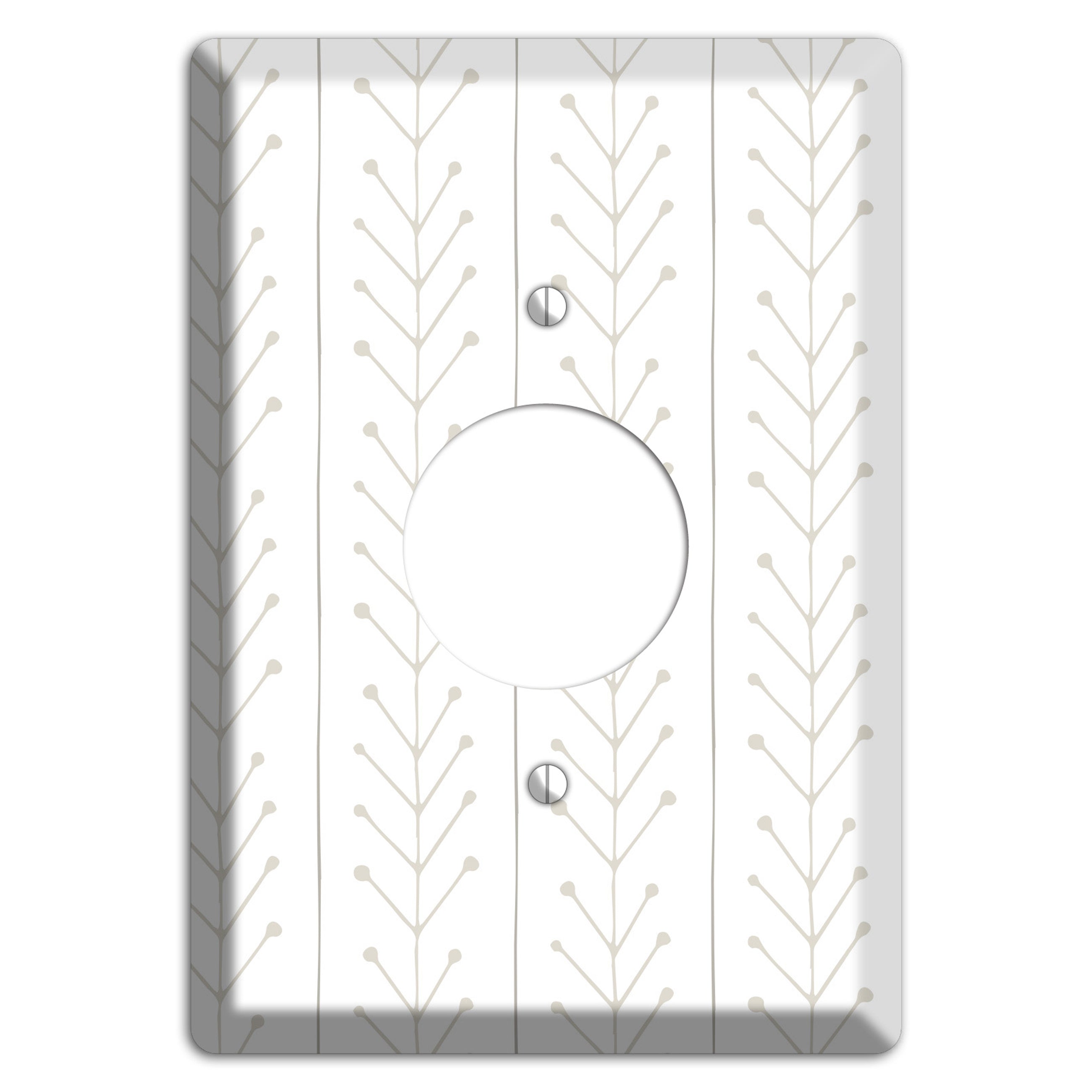 Simple Scandanavian Style F Single Receptacle Wallplate