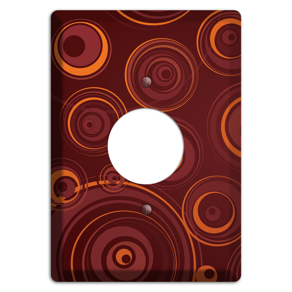 Brown Circles Single Receptacle Wallplate