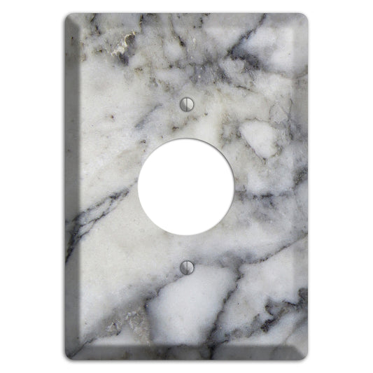 Mid Gray Marble Single Receptacle Wallplate