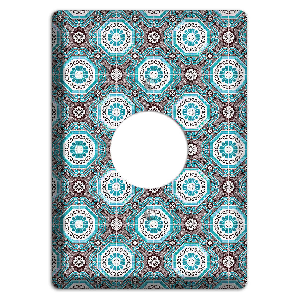 Tavira Tiles 2 Single Receptacle Wallplate