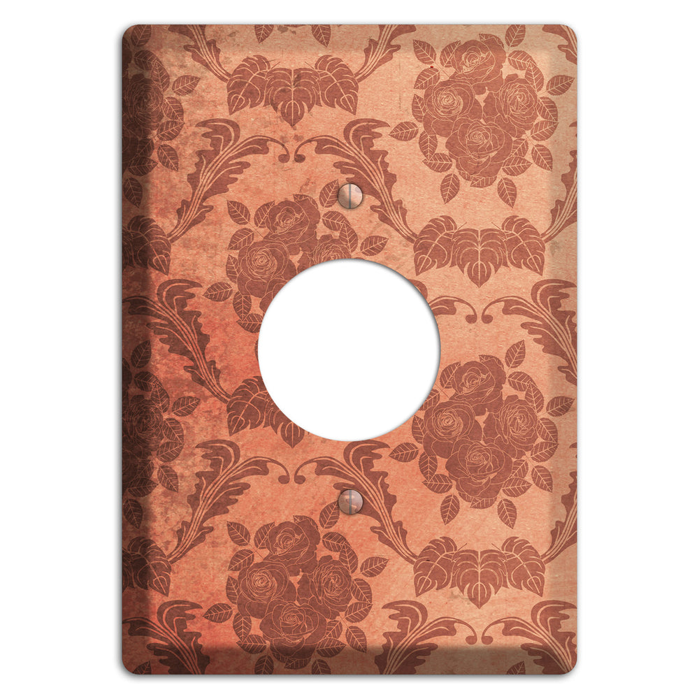 Contessa Vintage Rose Damask Single Receptacle Wallplate
