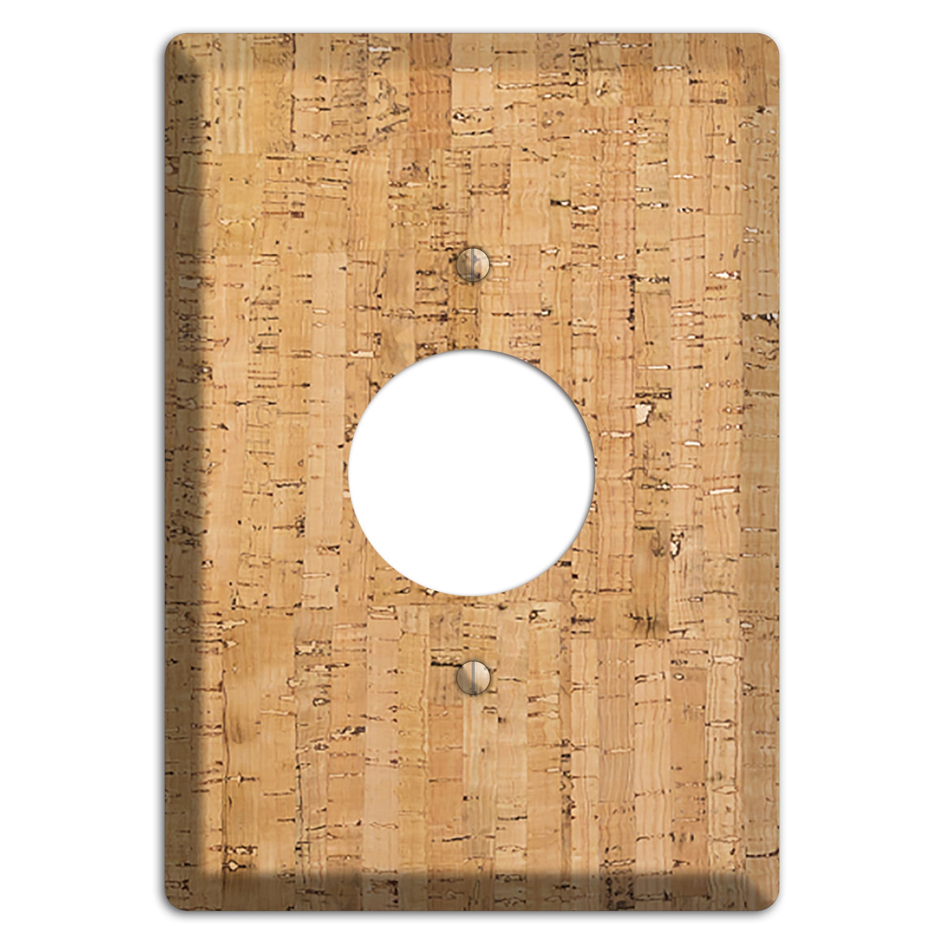 Natural Cork Single Receptacle Wallplate