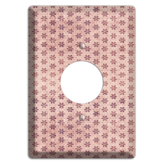 Dusty Pink Grunge Floral Contour Single Receptacle Wallplate