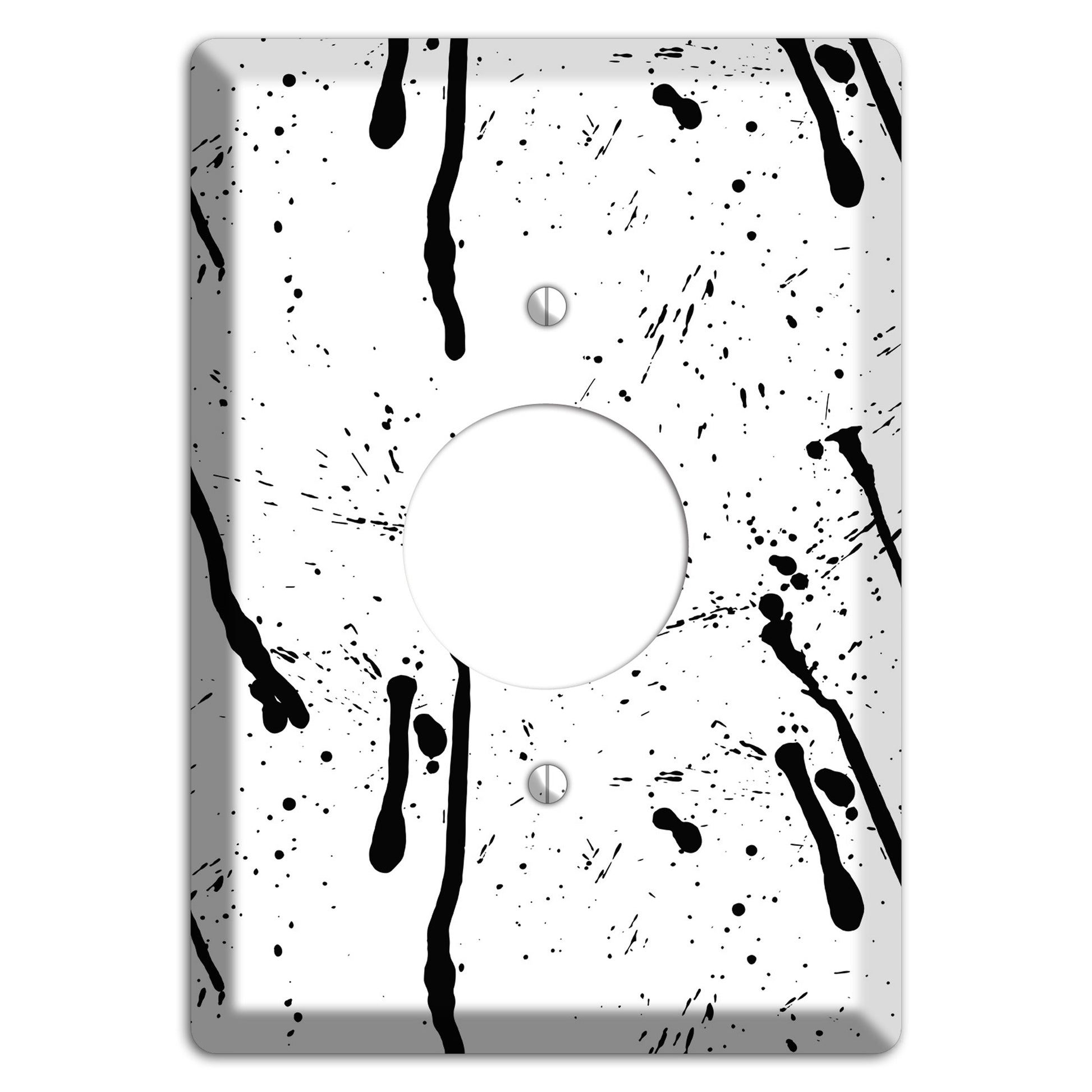 Ink Drips 4 Single Receptacle Wallplate