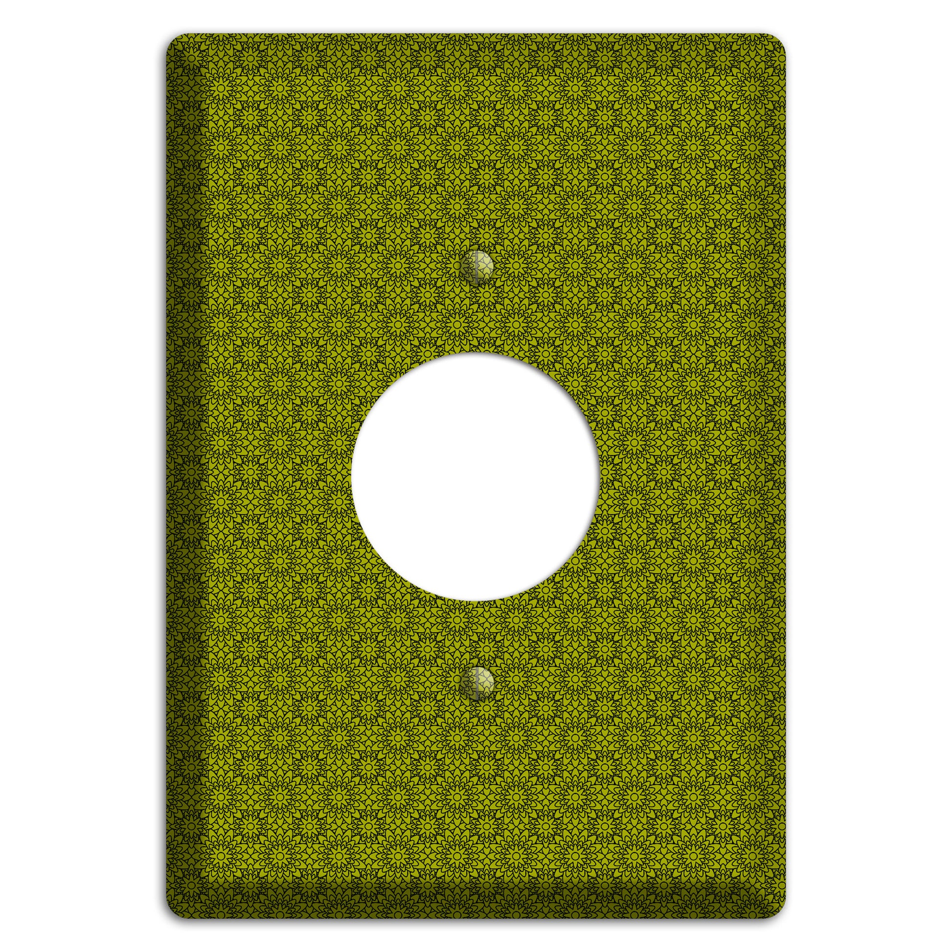 Multi Green Foulard Single Receptacle Wallplate