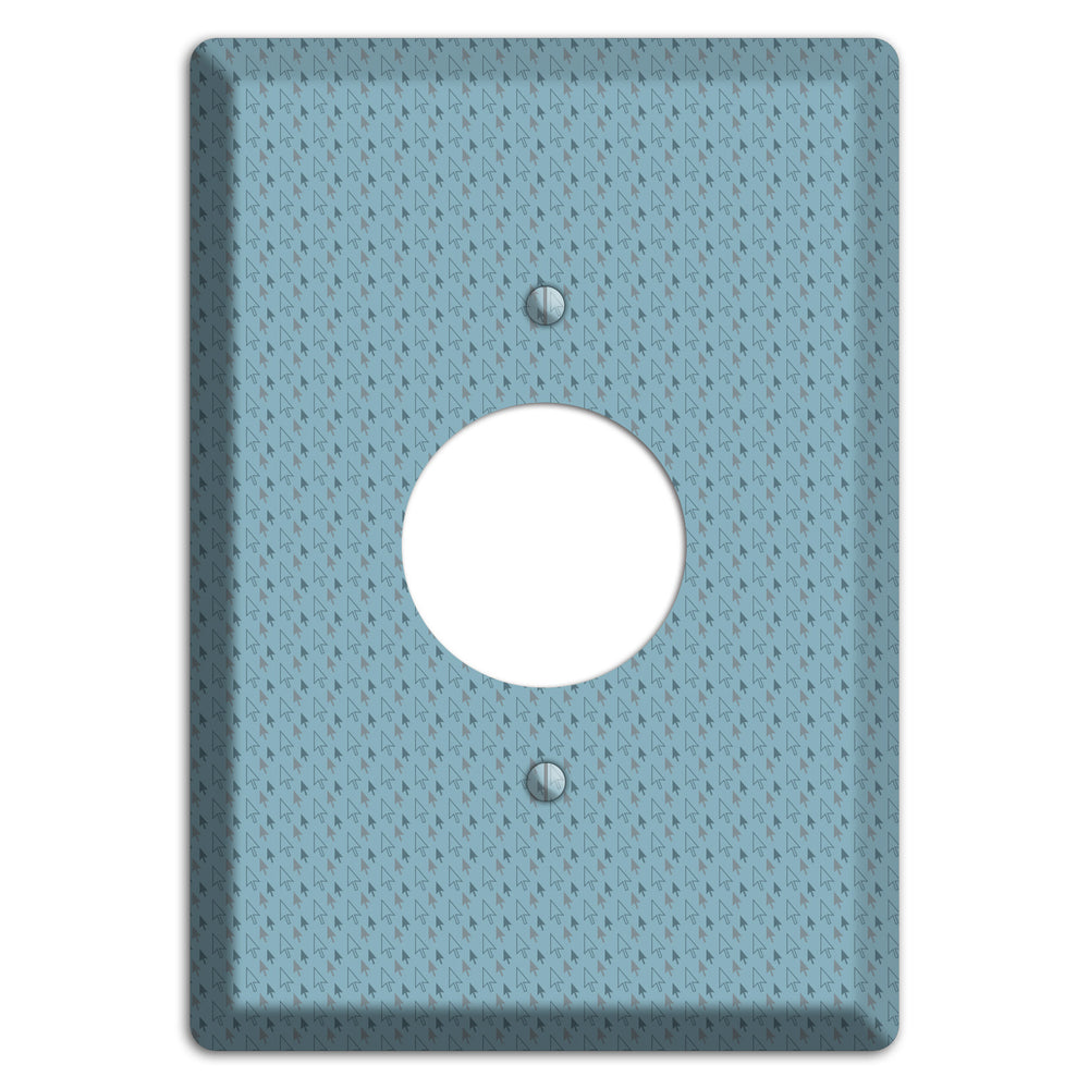 Blue Tiny Trees Single Receptacle Wallplate