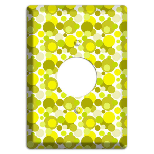 Multi Olive Bubble Dots Single Receptacle Wallplate