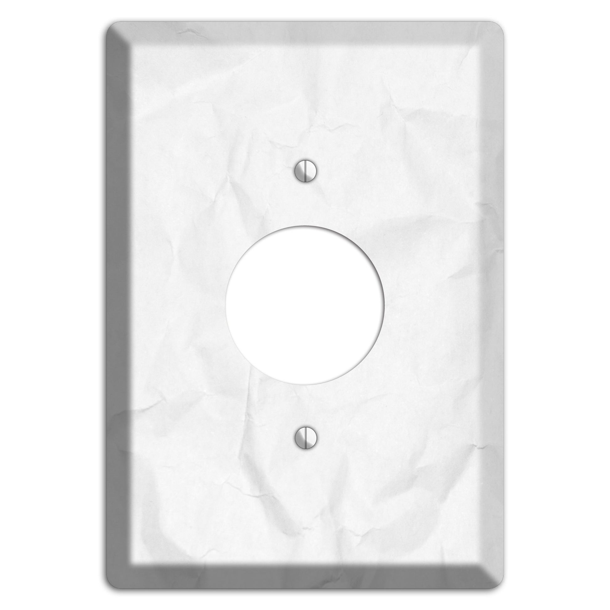 Seashell Crinkled Paper Single Receptacle Wallplate