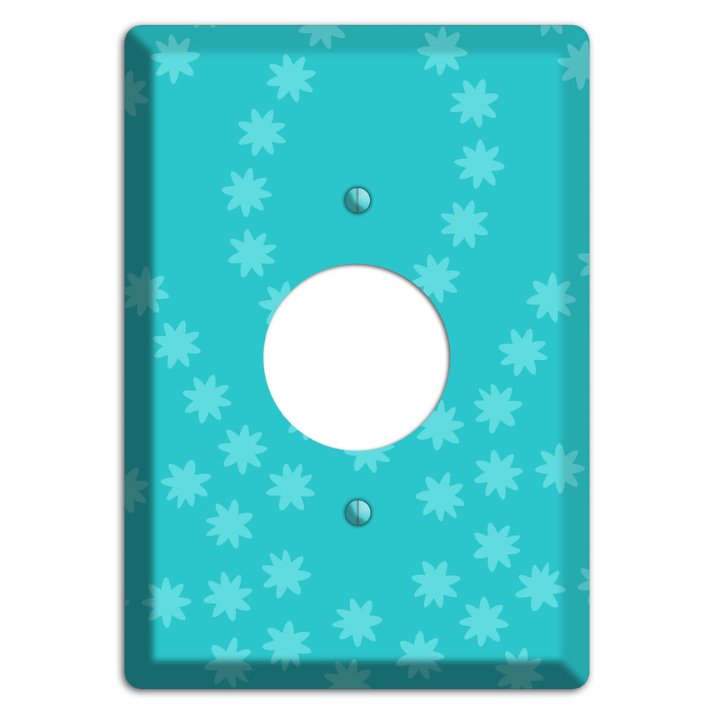 Multi Turquoise Constellation Single Receptacle Wallplate