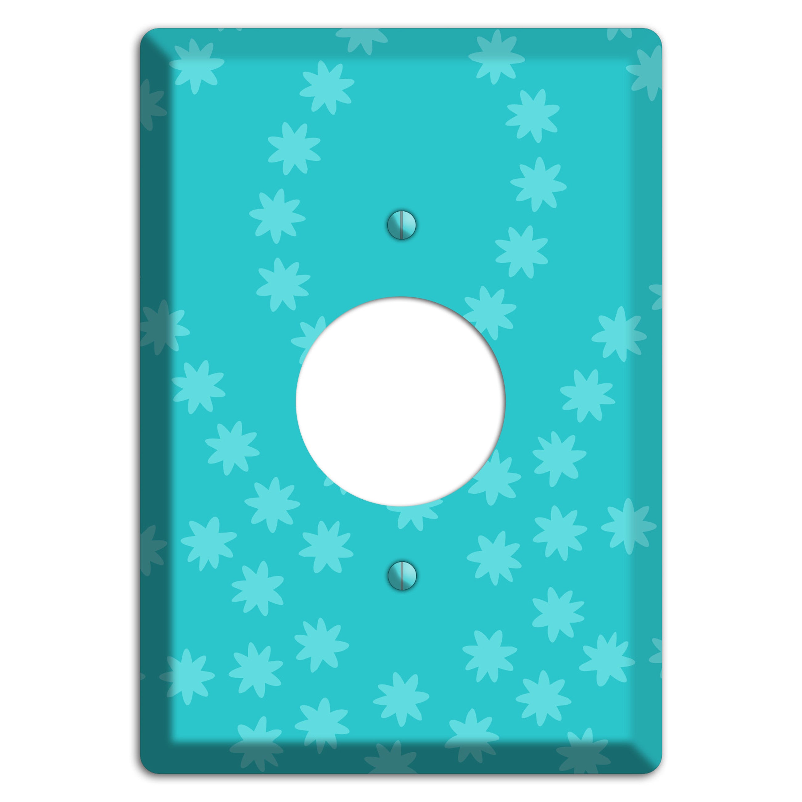Multi Turquoise Constellation Single Receptacle Wallplate