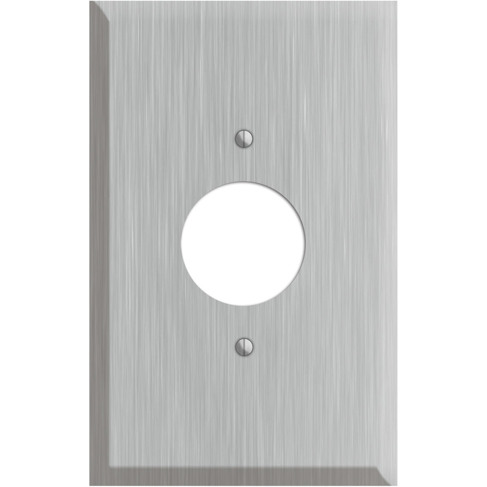 Oversized Discontinued Stainless Steel Single Receptacle Wallplate