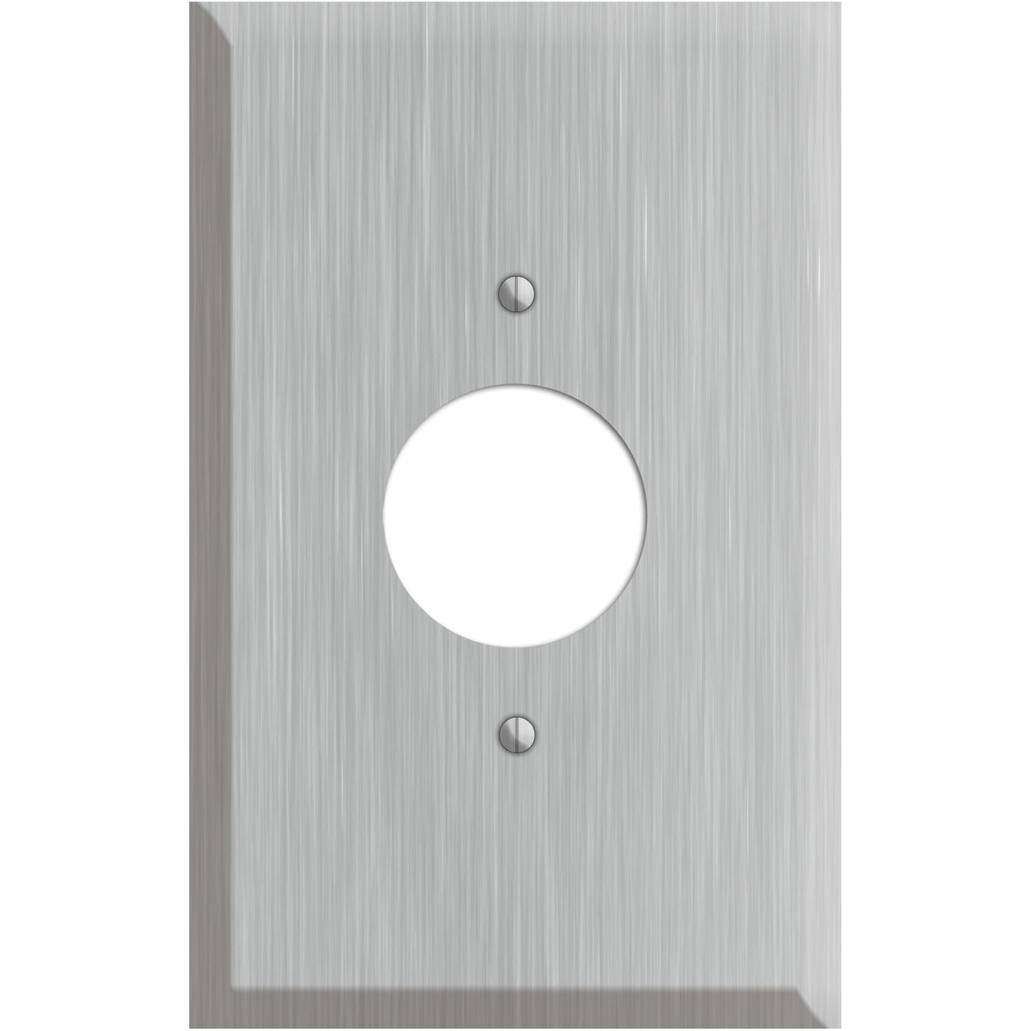 Oversized Discontinued Stainless Steel Single Receptacle Wallplate