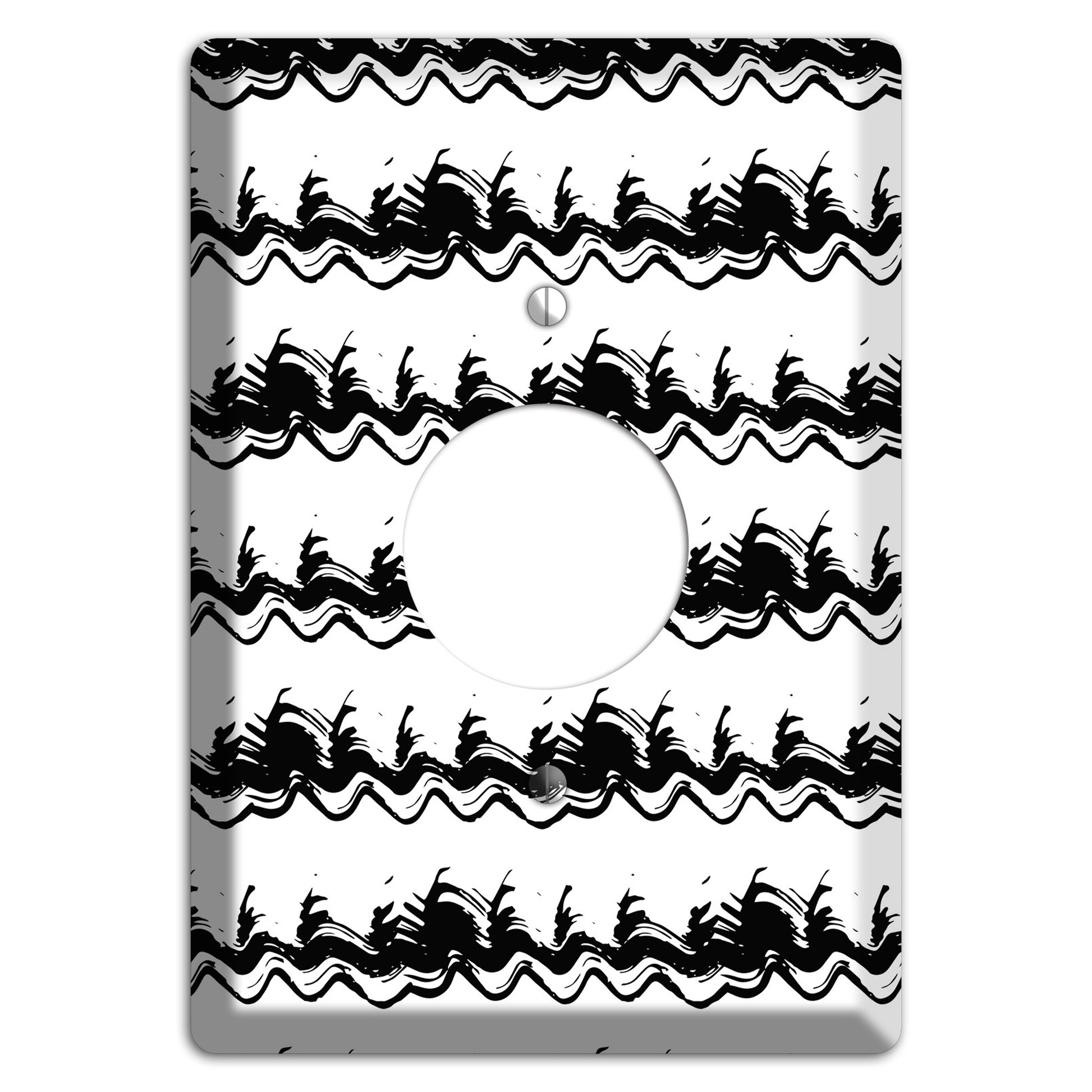 Ink Brushstrokes 10 Single Receptacle Wallplate