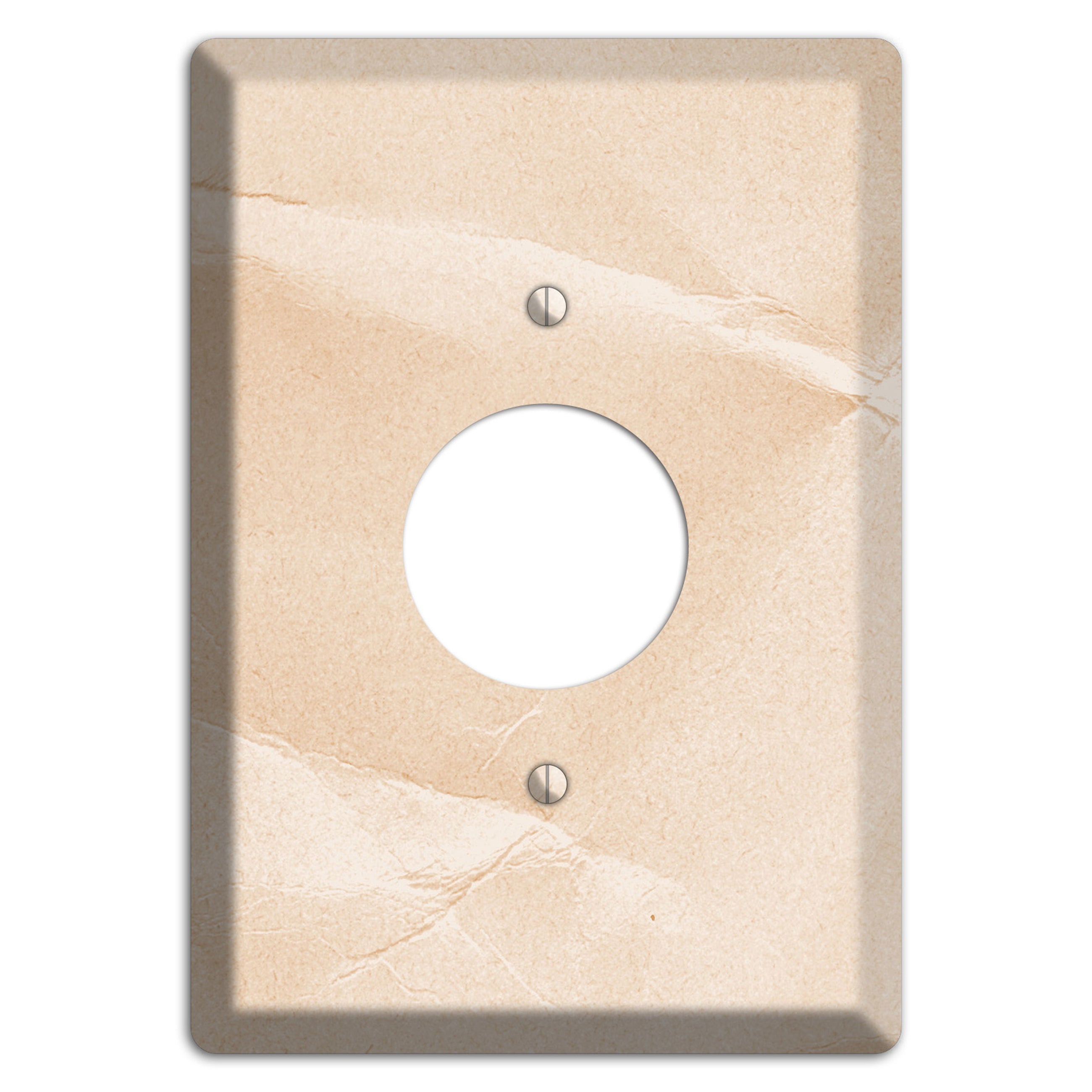 Almond Neutral Texture Single Receptacle Wallplate