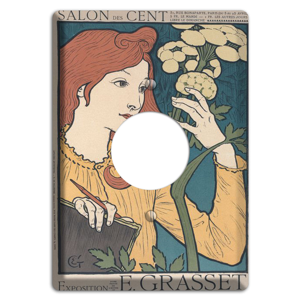 Salon des Cent Vintage Poster Single Receptacle Wallplate