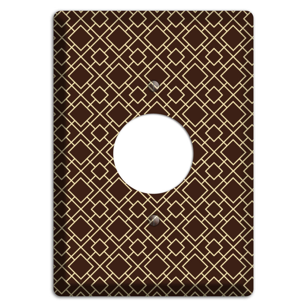 Asian Square Pattern Single Receptacle Wallplate