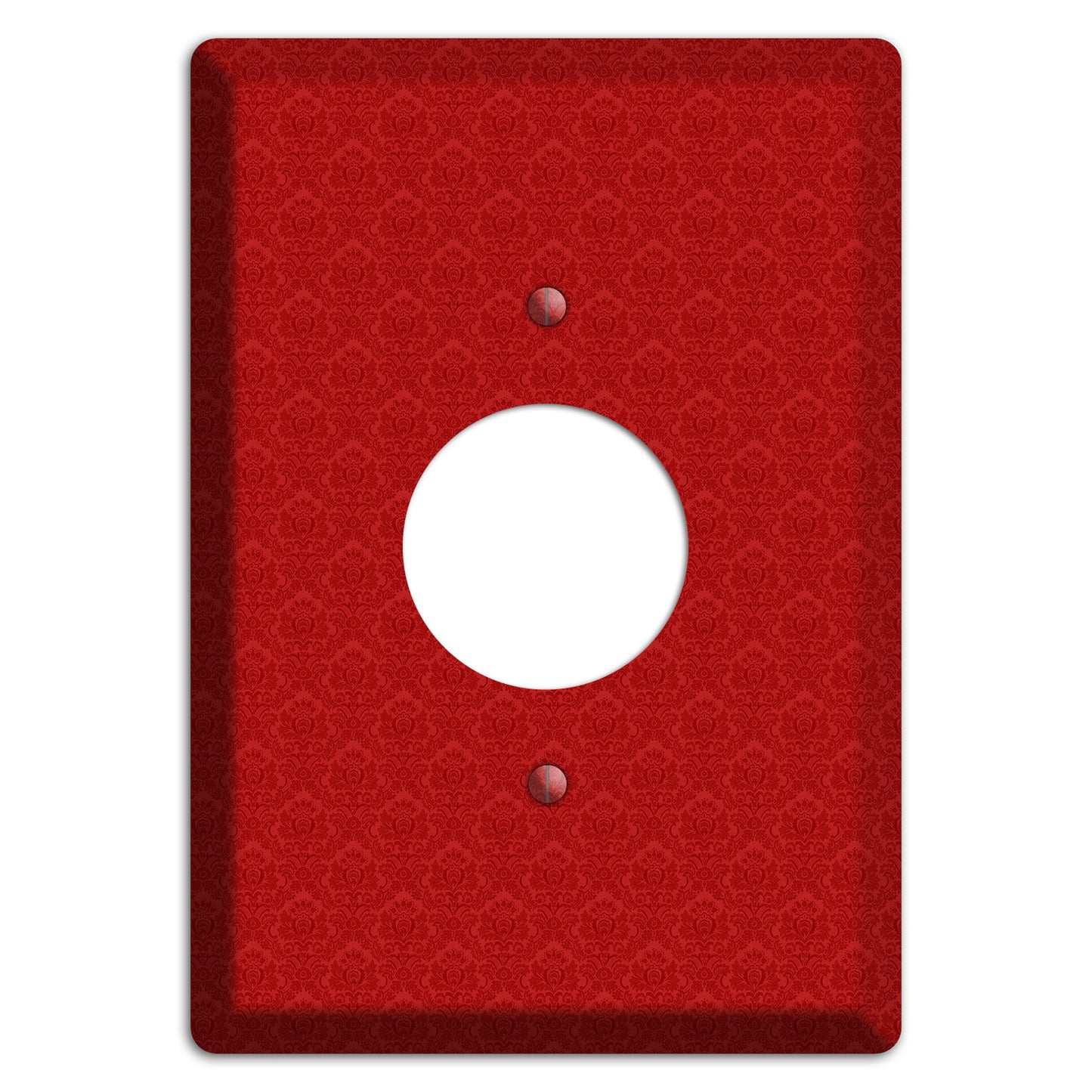 Red Cartouche Single Receptacle Wallplate