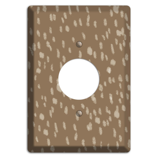 Brown and White Speckle Single Receptacle Wallplate