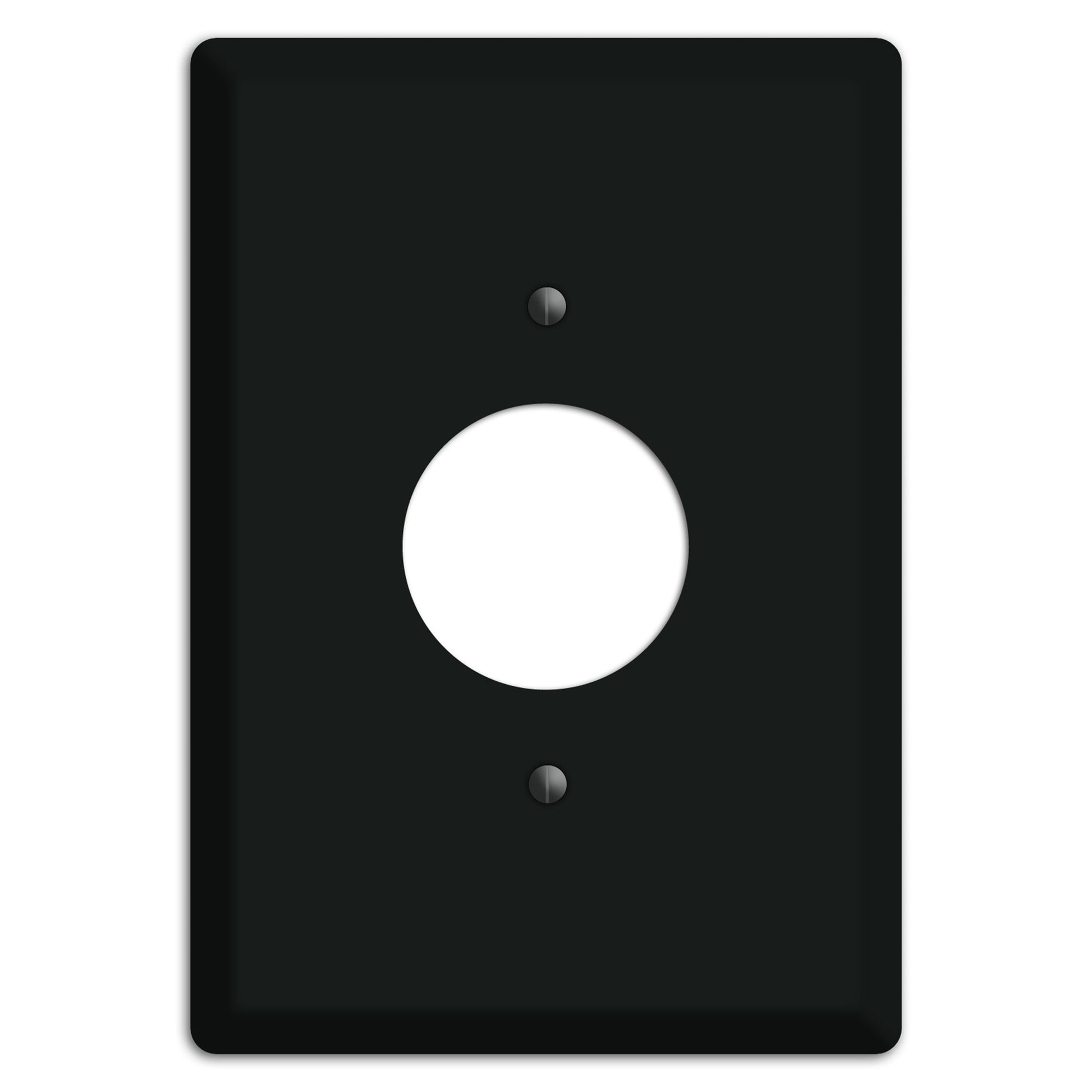 Matte Black Metal Single Receptacle Wallplate