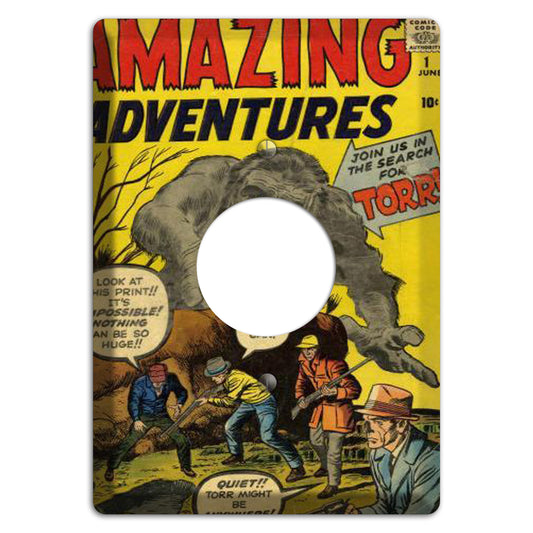 Amazing Adventures Vintage Comics Single Receptacle Wallplate