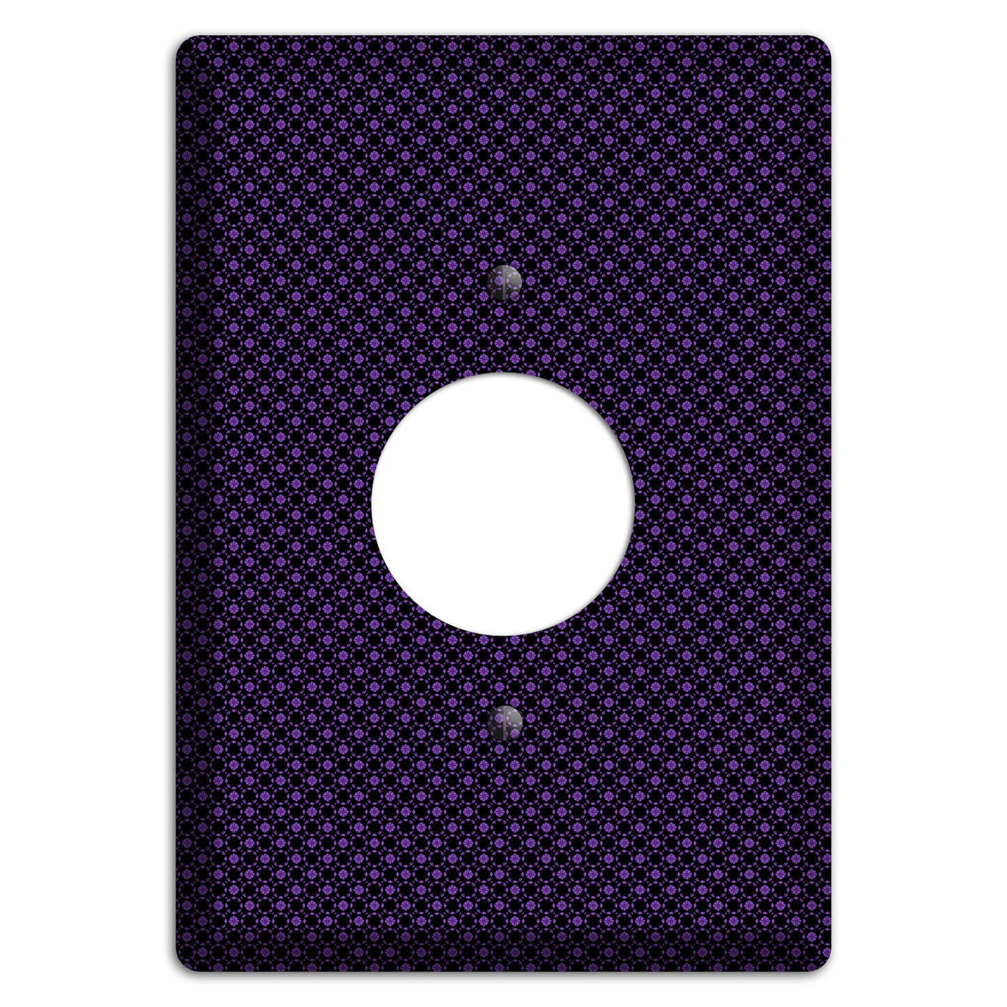 Multi Purple Geometric Single Receptacle Wallplate