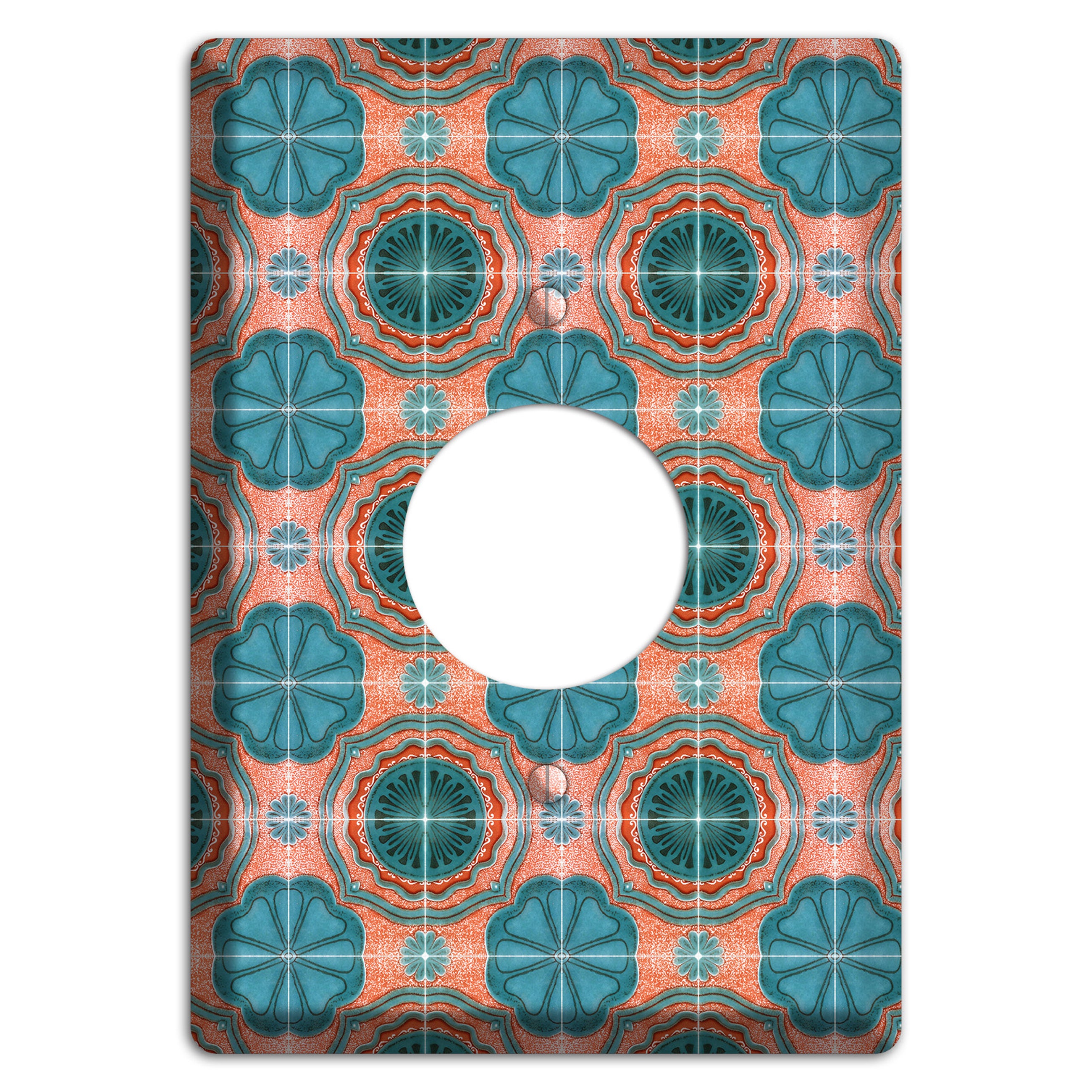Tavira Tiles 3 Single Receptacle Wallplate