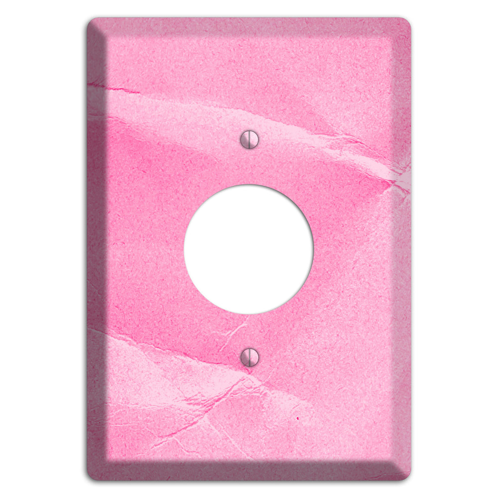 Carnation Pink Texture Single Receptacle Wallplate