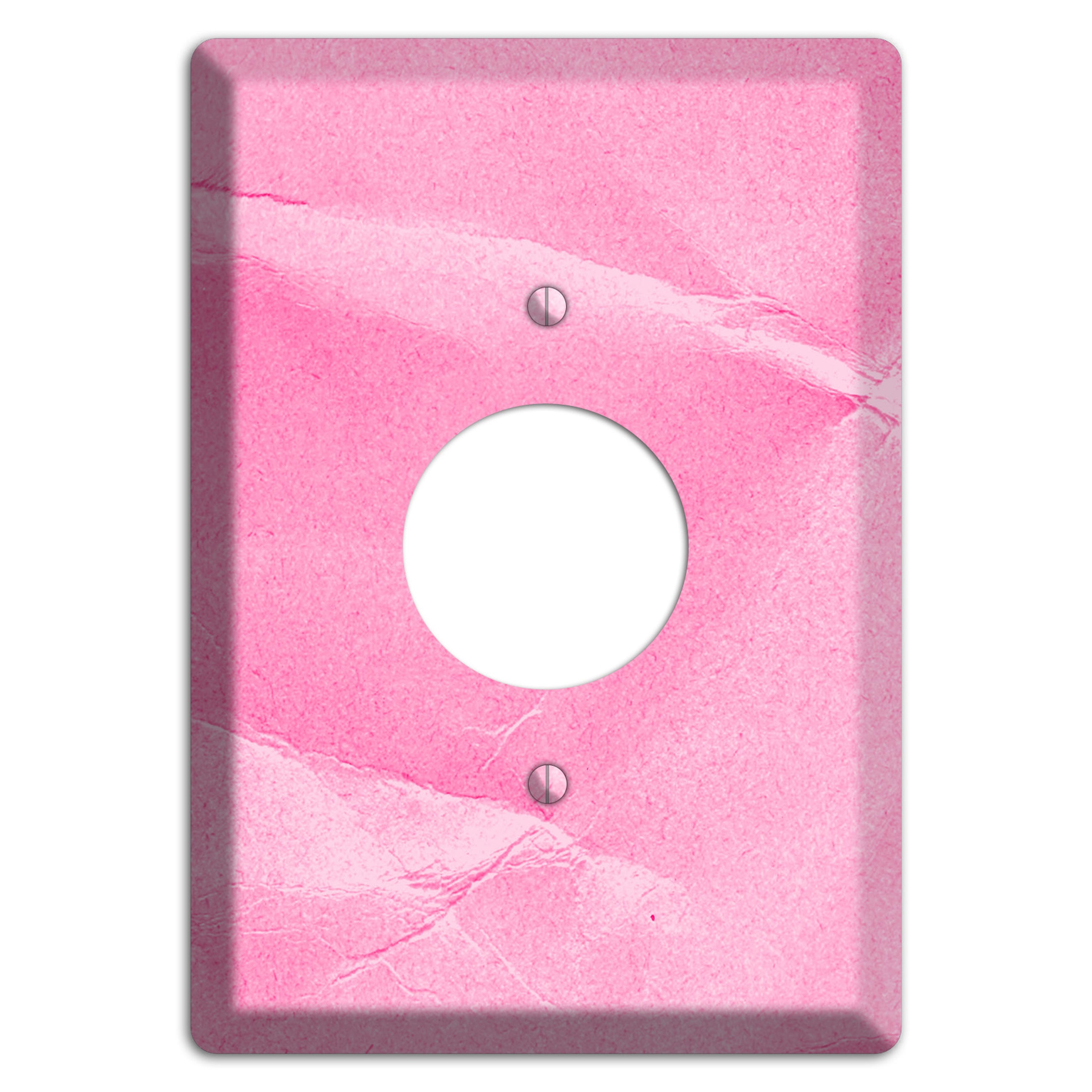 Carnation Pink Texture Single Receptacle Wallplate