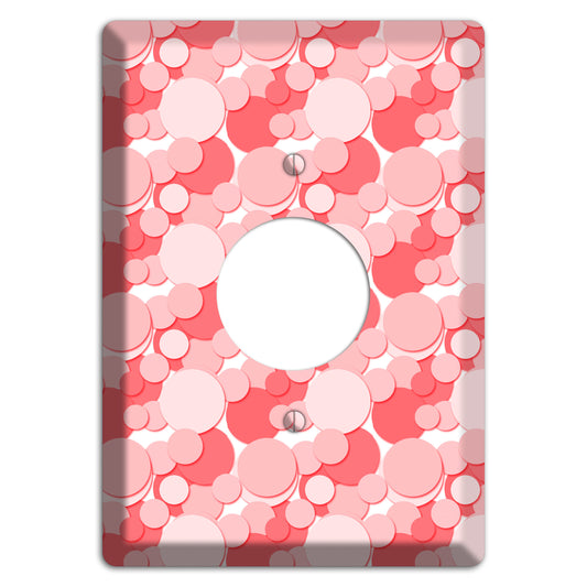 Multi Pink Bubble Dots Single Receptacle Wallplate