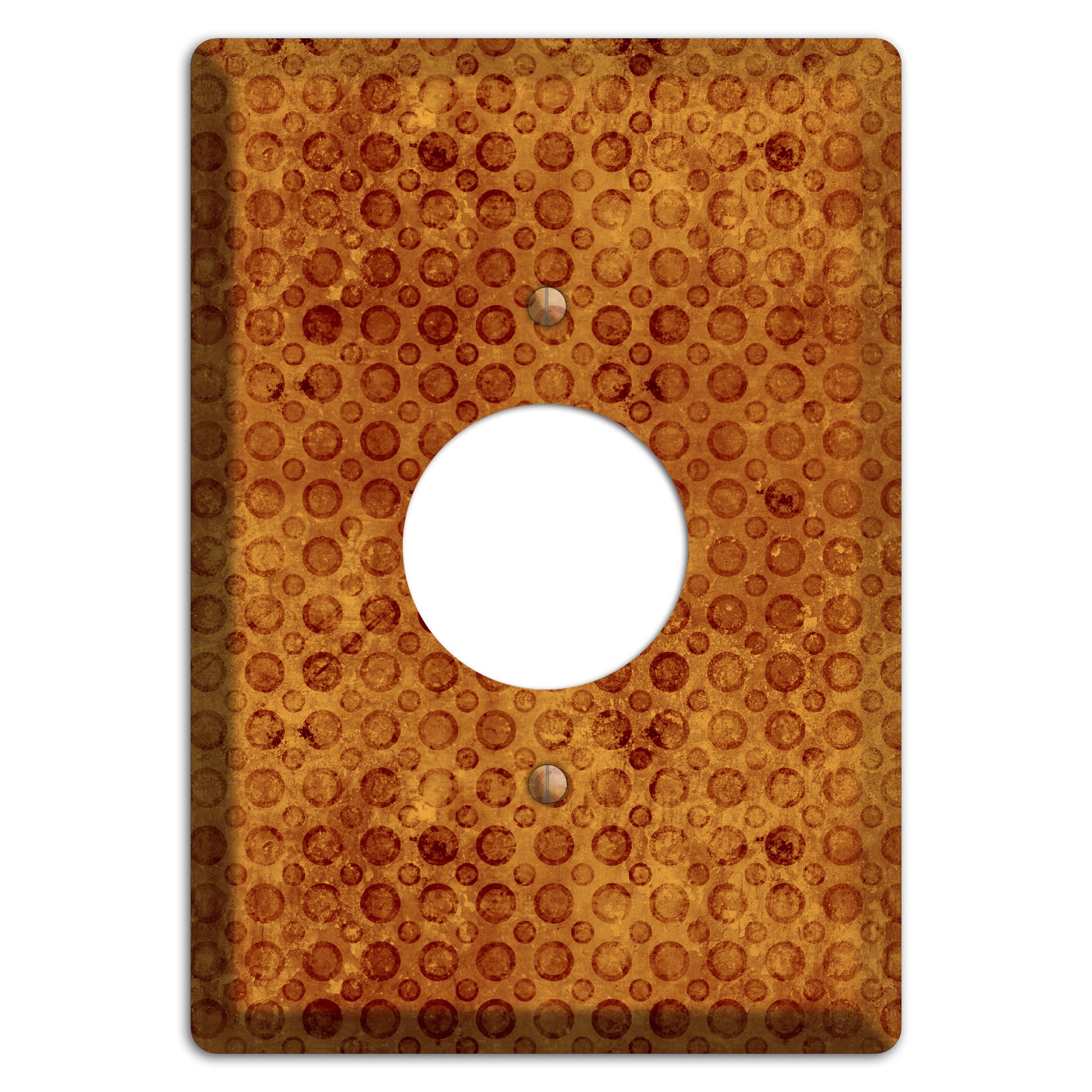 Maroon Circles Single Receptacle Wallplate